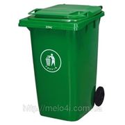 Бак для мусора пластиковый 240л. ZTP-240A. Зеленый фото