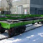 Вагоны грузовые железнодорожные платформы. Платформа для перевозки крупнотоннажных контейнеров, модель 13-9744-01 фото