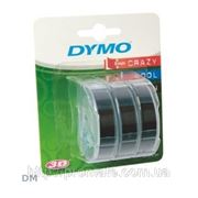 Лента для механических принтеров Dymo Omega, ширина 9 мм, длина 3м, пластиковая черная, 3 шт. в блистере фото