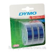 Лента для механических принтеров Dymo Omega, ширина 9 мм, длина 3м, пластиковая синия, 3 шт. в блистере фото