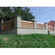 Забор бетонный покрытие галька