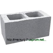 Пустотный бетонный блок Цитадель серый 39х19х10 фото