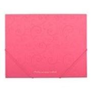 Папка пластиковая А5 на резинках, BAROCCO, розовая фото