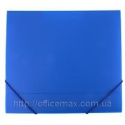 Папка-бокс пластиковая А4 60мм на резинках, синяя фото