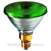 Рефлекторная лампа Philips PAR38 80W GR зеркальная зеленая фото