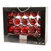 Декор Шары-набор стекл. красные 42шт,уп фото