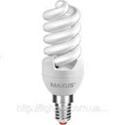 Энергосберегающая лампа Maxus Slim full spiral 11W, 4100K, E14 фото