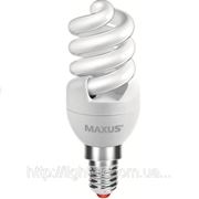 Энергосберегающая лампа Maxus Slim full spiral 9W, 4100K, E14 фото