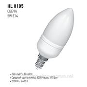 HL8105 CANDLE 5W E14 6400K энергосберегающая