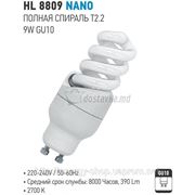 HL8809 NANO Т2.2 FL SRL 9W GU10 6400K энергосберегающая фото