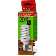 Лампа енергозберігаюча Eurolamp T2 Spiral 20W 2700K E27 артикул LN-20272 фото