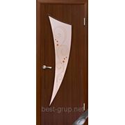Орех ПАРУС-Р1 (60, 70, 80, 90см). Межкомнатная дверь МДФ Новый Стиль фото