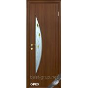 Орех ЛУНА-Р1 (60, 70, 80, 90см). Межкомнатная дверь МДФ Новый Стиль фотография
