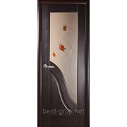 Венге Амата+Р1 ПВХ с рисунком (60, 70, 80, 90см). Межкомнатная дверь МДФ Новый Стиль фото