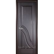 Венге Амата ПВХ глухая (60, 70, 80, 90см). Межкомнатная дверь МДФ Новый Стиль фотография