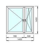 Расчёт цены пластикового окна с механизмом двойного открывания фото