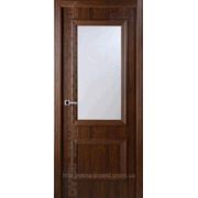 Полотно дверное Франческо Орех шате Остекленное (90,80,70,60)) фото