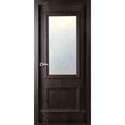 Полотно дверное Франческо Палисандр Остекленное (90,80,70,60)) фото