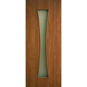 Дверь межкомнатная Омис Илайз 2 полуостекленная с фьюзингом ламинированная финиш-пленкой