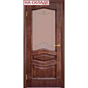 Двери Белоруссии модели “Леона“ цвет: патина орех витраж фото