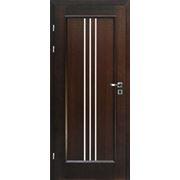 Двери межкомнатные шпонированные «Брама» серии Контур мод. №44.6 цвет Дуб каштан (Дуб коньяк) фотография