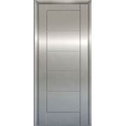 Двери межкомнатные элитные Софья Серебристый металлик (аллюминиевая фольга - 0,3 мм) фото