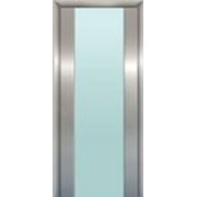 Двери межкомнатные элитные Софья Серебристый металлик (аллюминиевая фольга - 0,3 мм) 18 фотография