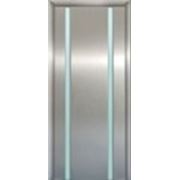 Двери межкомнатные элитные Софья Серебристый металлик (аллюминиевая фольга - 0,3 мм) 17 фото