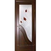 Дверь межкомнатная Новый стиль Амата полуостекленная с фьюзингом ламинированная пленкой ПВХ фото