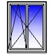 Окно ПВХ двухстворчатое 1500х1400 (панель, п/о+п) фото