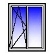 Окно ПВХ двухстворчатое 1500х1400 (кирпич, п/о+гл) фото