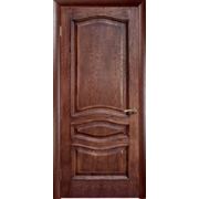Дверь с покрытием шпон дуба «Леона Голд» ДГ фотография