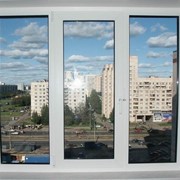 Стандартное трехстворчатое окно фото