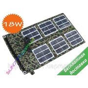 Солнечное зарядное устройство (зарядка) для ноутбука 18W 18V 1A SUN777-T18 (поликремний) фото