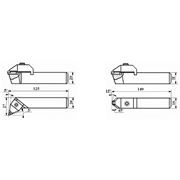 Резцы сборные проходные с механическим креплением прямоугольной вставки с режущим элементом из АСПК («Карбонадо») ИС-308; ИС-307 фото