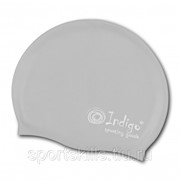 Шапочка для плавания силиконовая INDIGO однотонная 101 SC Серый фотография