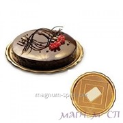 Коробка для торта (крышка и поднос) круглий золото (28 см) фотография