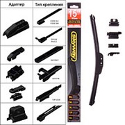 Щетка стеклоочистителя бескаркасная 38см/15“ 1шт., 5 адаптеров Skyway SB-380 фото