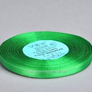 Лента атлас 6 мм, зеленый (рул 33 м)
