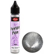 Краска для создания жемчужин Viva Perlen Pen Metallic хром 25мл в пластиковой тубе с насадкой фото
