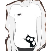 Женская футболка “Котик и паучок“ в Полтаве фото
