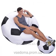 Комплект кресло-мяч 130 см + мячик 50 см из ткани Оксфорд черно-белое, кресло-мешок мяч
