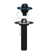 Кровельная воронка с листвоуловителем, прижимным фланцем из нержавеющей стали с обогревом Д110-Н600 фото