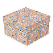 Коробка подарочная "Бабочки крафт", квадратная, 190х190х90 мм, 4961