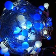 Светодиодная гирлянды "нить шарики 25мм " цвет синий