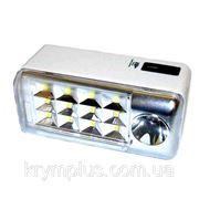 Фонарь Led акк. сетевой GD “1112“ (12х1W led+1) лампа, USB (шт.) фото