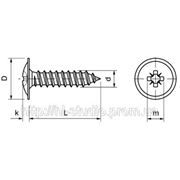 Саморез по металлу полукруглая головка с буртиком 4.2х25 фото