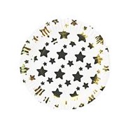 Набор тарелок бумажных Веселуха “Звезды золотые“, d- 18 см., 6 шт., европодвес, 1707274 фотография