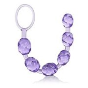Фиолетовая анальная цепочка Swirl Pleasure Beads - 20 см. фотография