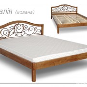 Кровать двуспальная с элементом ковки "Италия"
